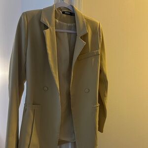 Missguided Yellow Double-Breasted Blazer